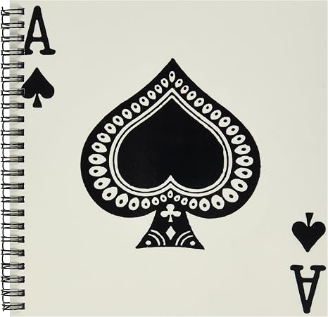Amazon Com 3drose Db 76552 1 Ace Of Spades Playing Card Black Spade Suit Gifts For Cards Game Players Of Poker Bridge Games Drawing Book 8 By 8 Inch Arts Crafts Sewing