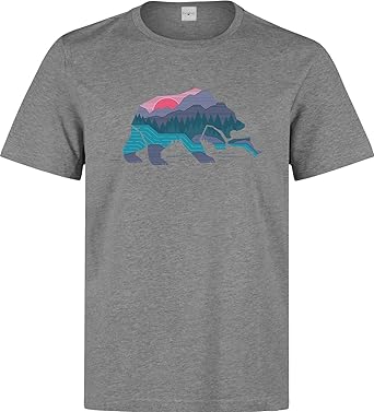 Bär Japan kunst t shirt herren baumwoll grau