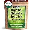 Good Natured Organic Spirulina and Chlorella Powder 50/50 Mix - 3 Month Supply - Vegan & Non-GMO Chlorella and Spirulina Powder