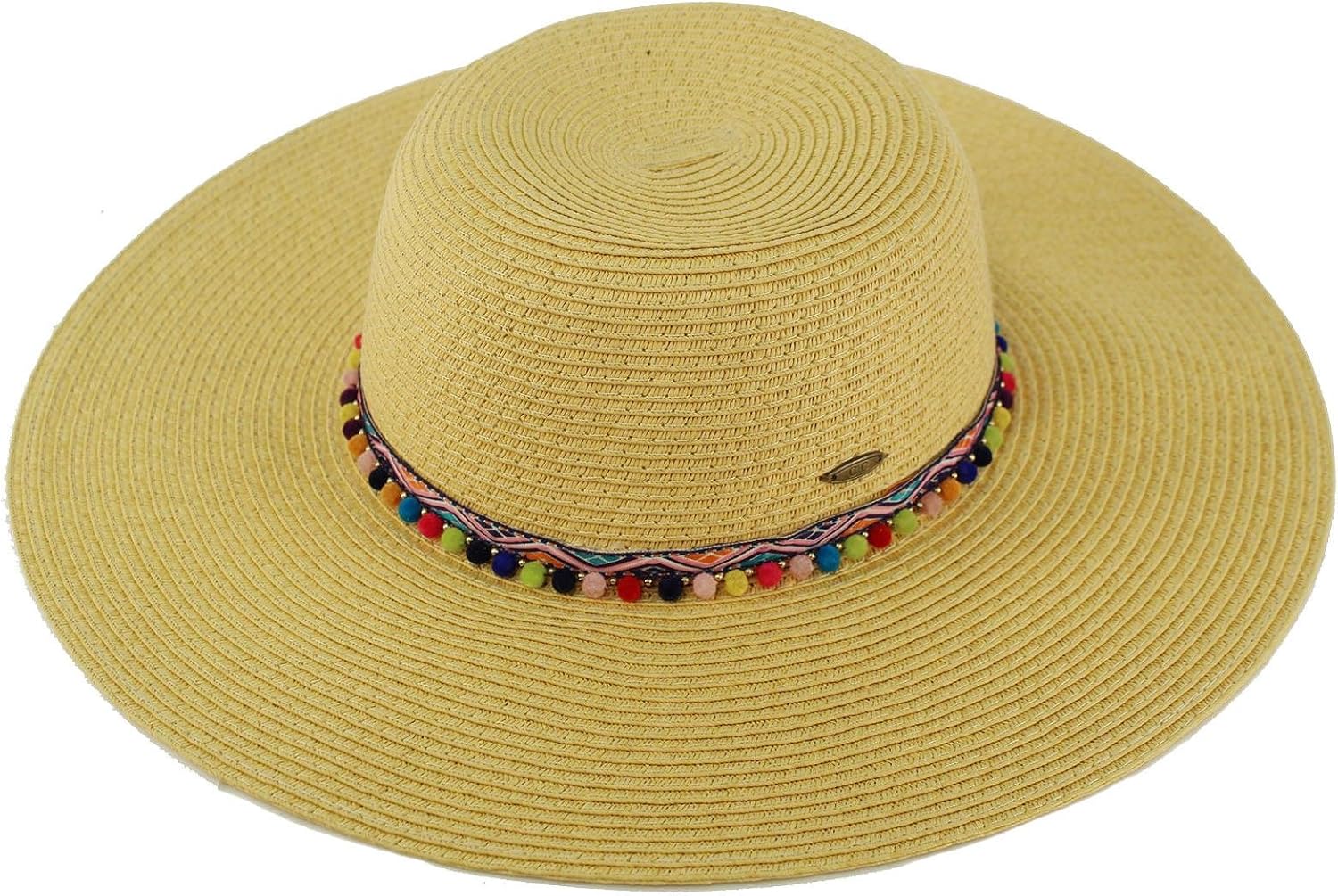 pom pom summer hat