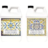 Home &amp; Body Company Perugia Italian Deruta Hand Soap Refill Set, White Jasmine and Coconut Citrus Scents, 64 Fl Oz Bottles, 2-Pack