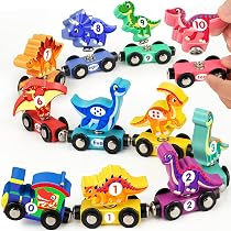 Vanmor 27 Pcs Magnetic Wooden Alphabet Train Set, ABC Learning Toy