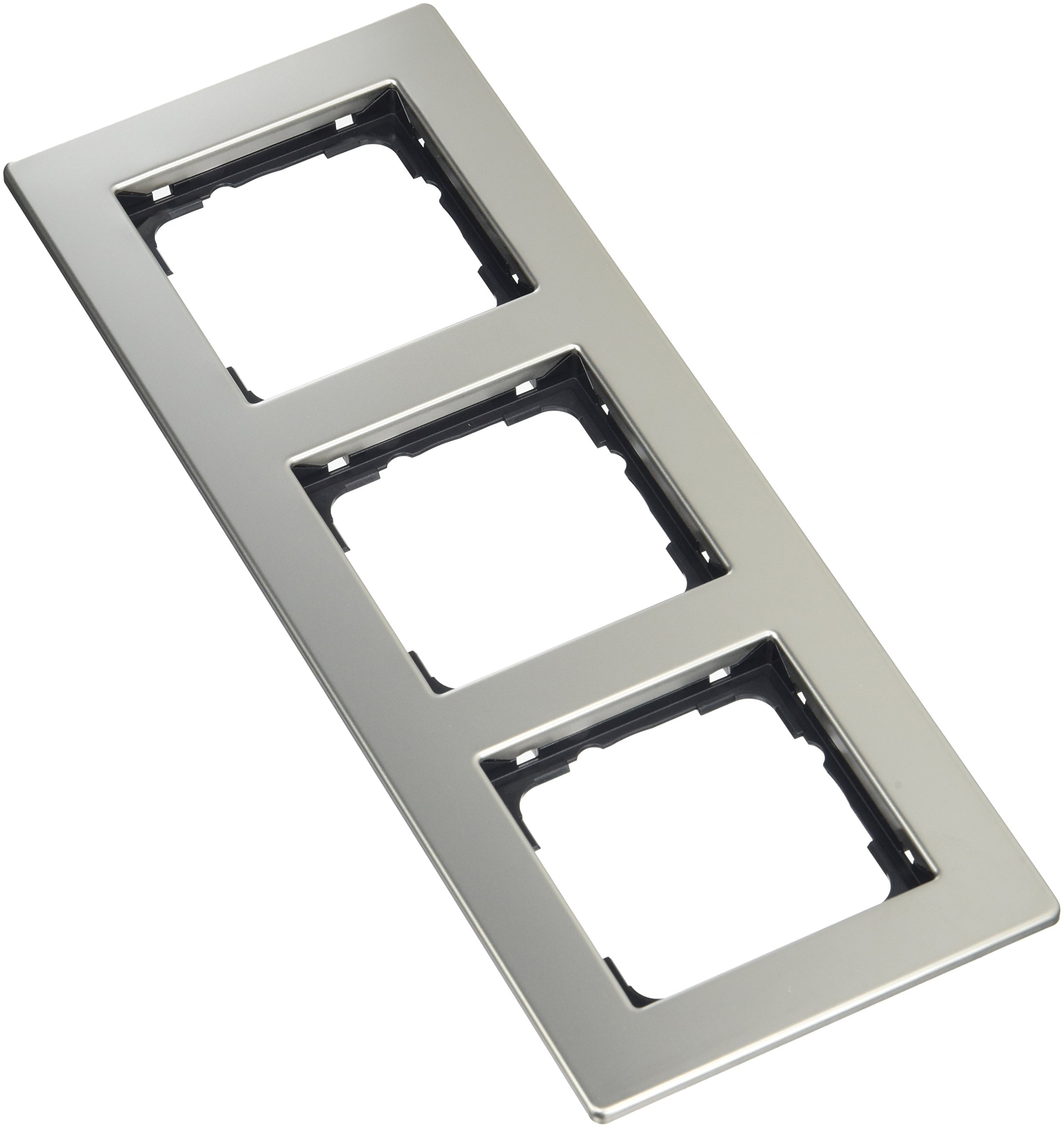 '0213335 E2 Triple Cover Frame Flat Stainless Steel