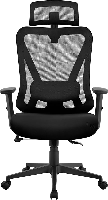Poltrona/Sedia Ufficio Bloccabile Ergonomica Lombare Ruote Nera