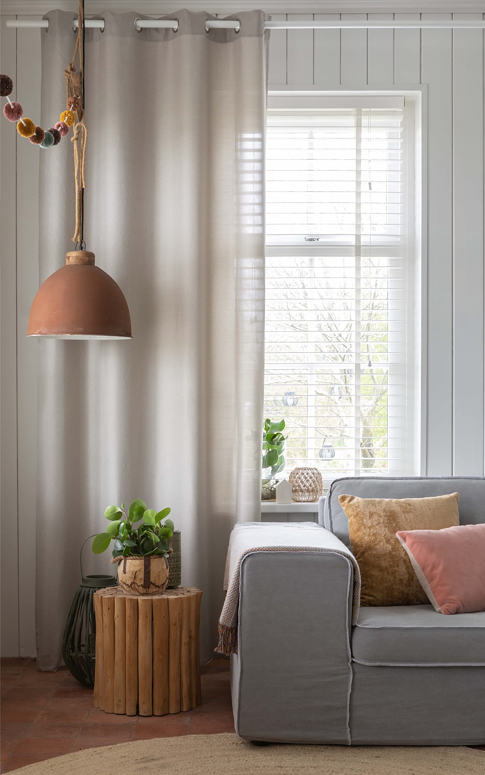 Elbersdrucke Finished Decoration, Polyester, Beige, Taupe, H255 x B140 cm (1er Pack)