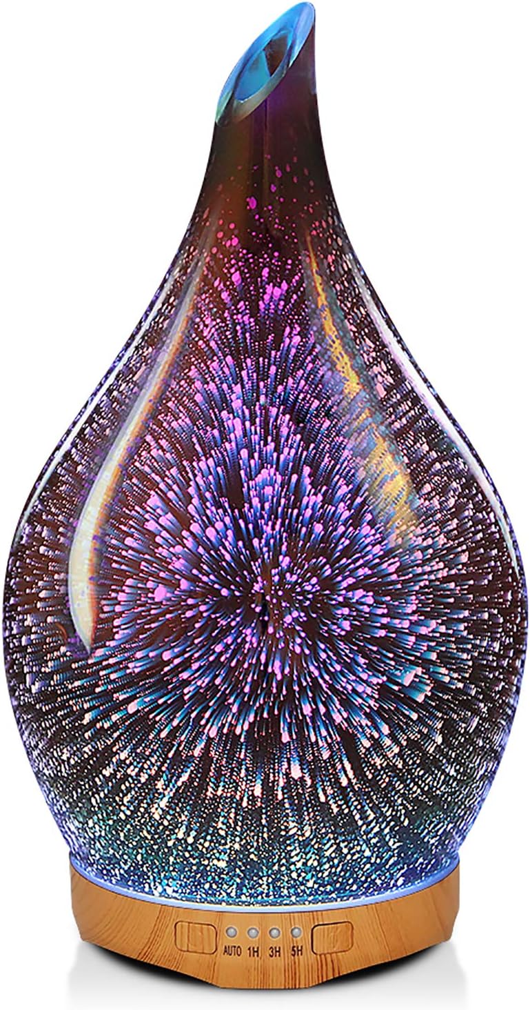 Porseme Essential Oil Diffuser Glass,280ml Scented Oil Diffuser Relaxing Aromatherapy