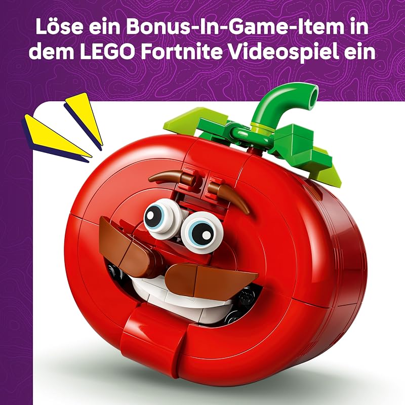 Fortnite Tomatenkopf - Interaktive Figur mit Restaurant Innenraum - Zimmer- oder Schreibtischdeko für Kinder - Gaming Geschenk für Jungen, Mädchen und Fans ab 10 Jahren - 77079 — Foto 3 von 8
