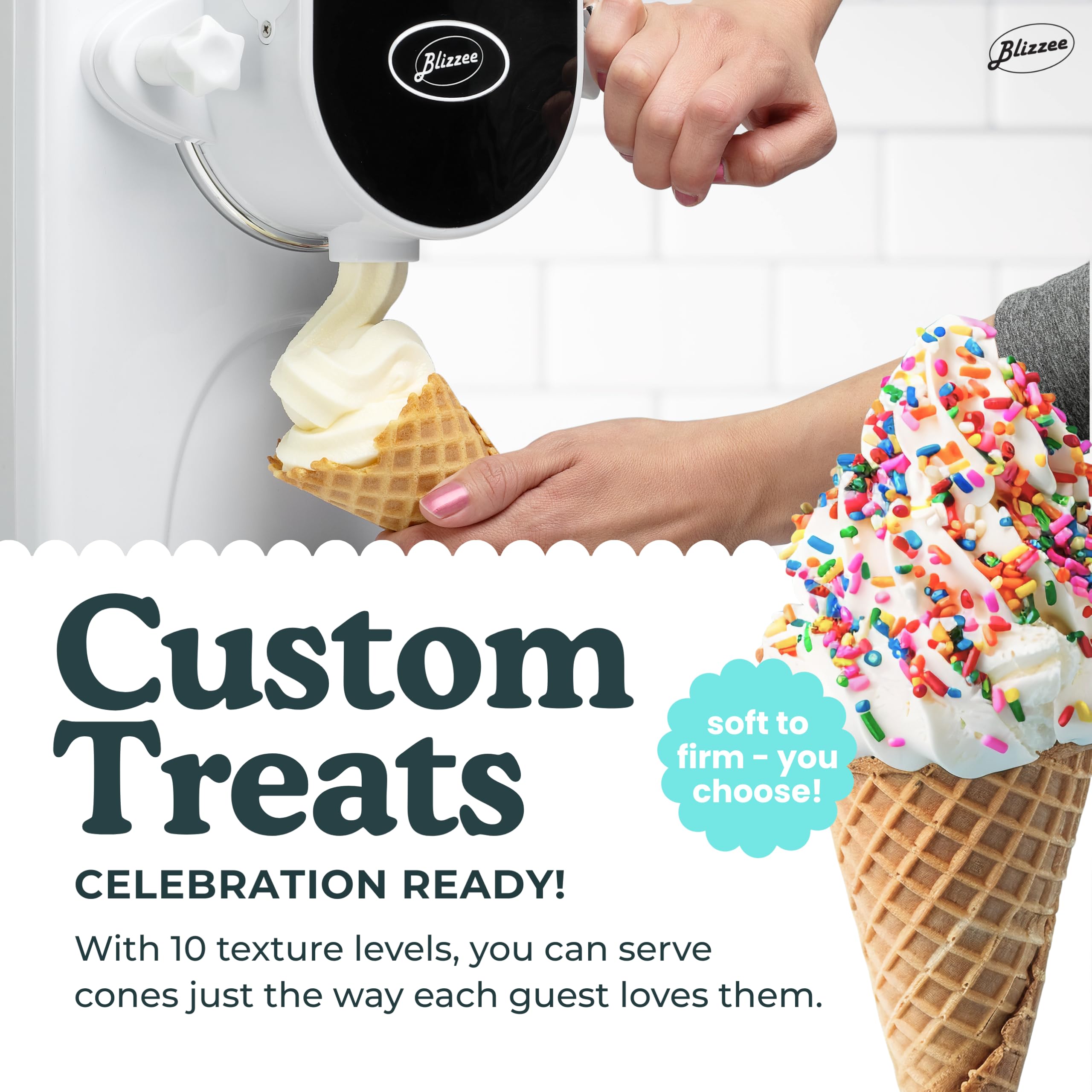 BLIZZEE Máquina de helado de servicio suave 1.25Qt | Máquina automática para hacer helados sin precongelación | Compresor incorporado | Pantalla digital LED | Perfecto para helado suave, yogur helado, opciones sin lácteos y más