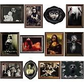 Gatherfun Halloween Party Decorations 12 Pieces Disposable Haunted Pictures Gothic Manor Portraits Horror Pictures House Creepy Portraits Pictures Spooky Home Decor