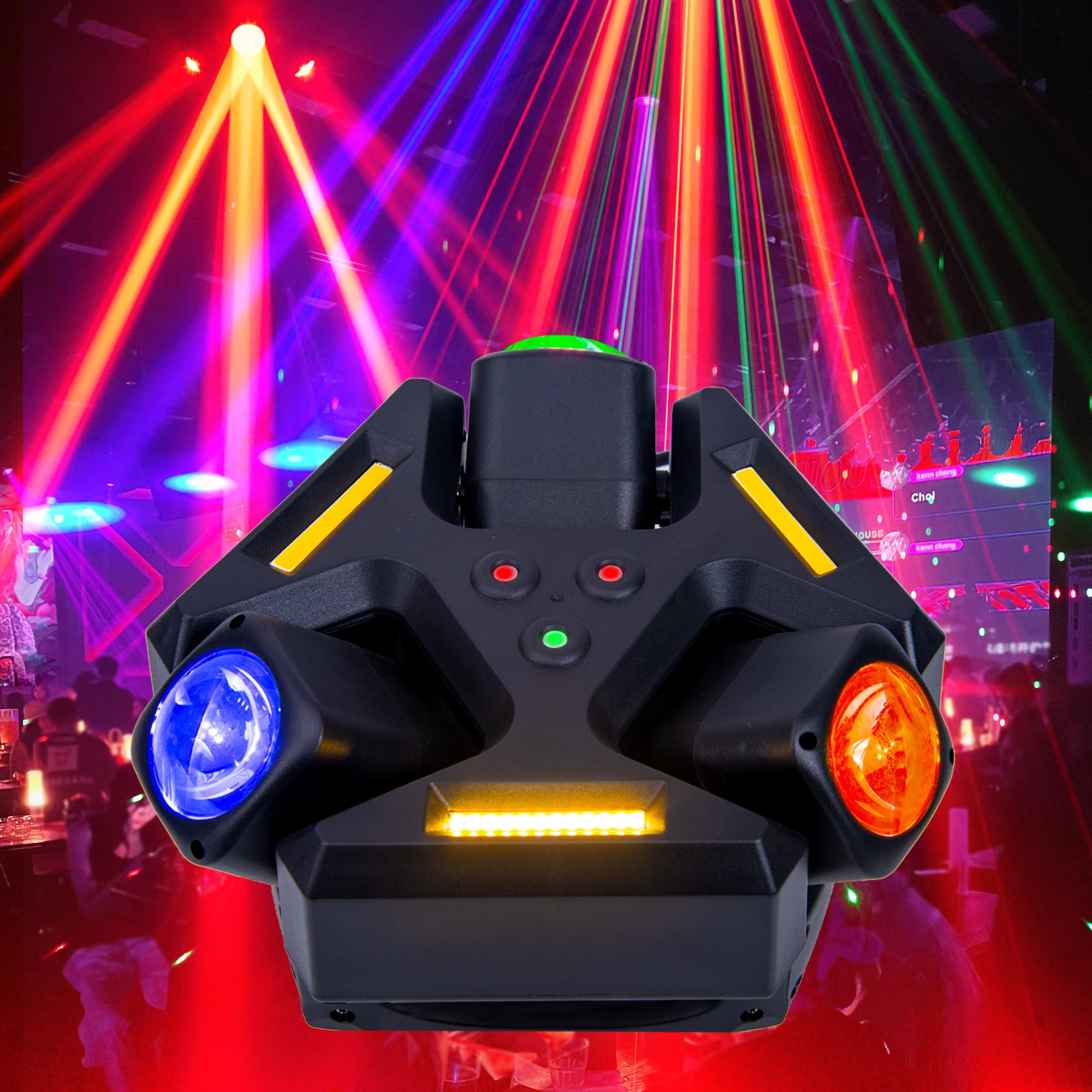 3Head Disco RGBW Beam Stage Light LED Rotating Starlight DJ Light, DMX ...