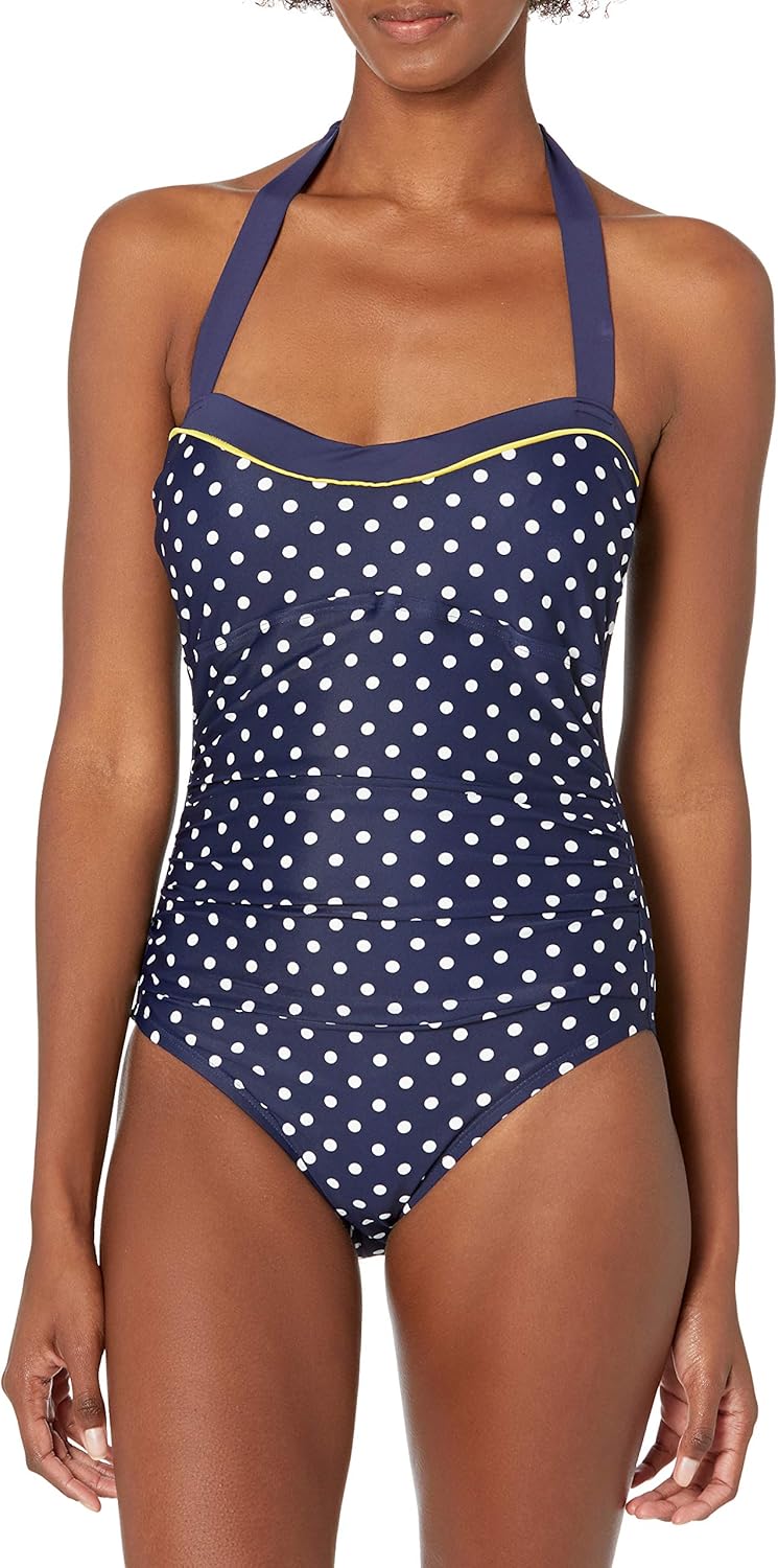 Nautica Women's Bandeau Halter One Piece Swimsuit Amazon.co.uk Clothing