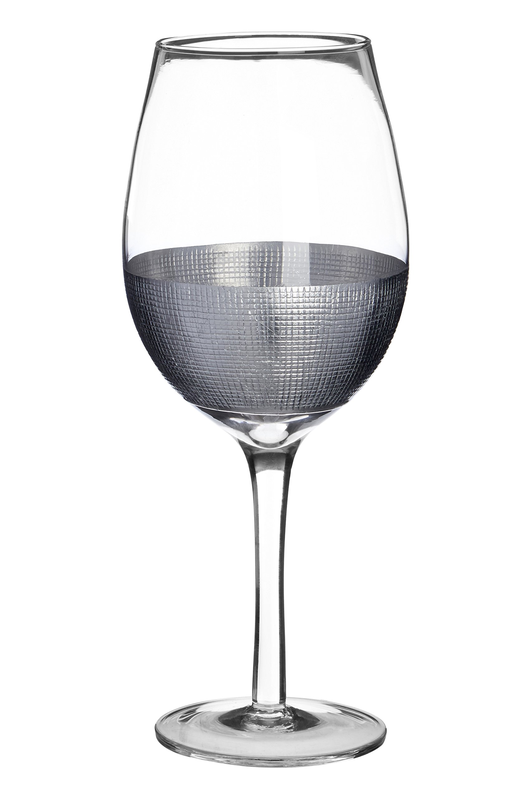 Premier Housewares Apollo Large Wine Glasses, Silver, 7 x 7 x 23 cm, Set of 4 โ image 1