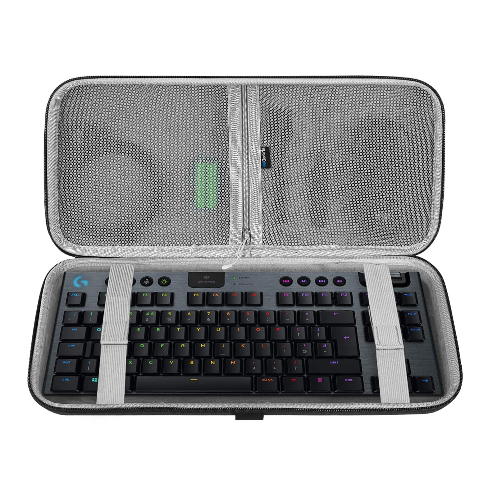 Photo 1 of GEEKRIA TKL Keyboard Case, Hard Shell Travel Carrying Bag for 80% / 87 Keys Mechanical Gaming Keyboard, Compatible with Logitech G915 TKL, G PRO Keyboard/G PRO X (Extra Space)