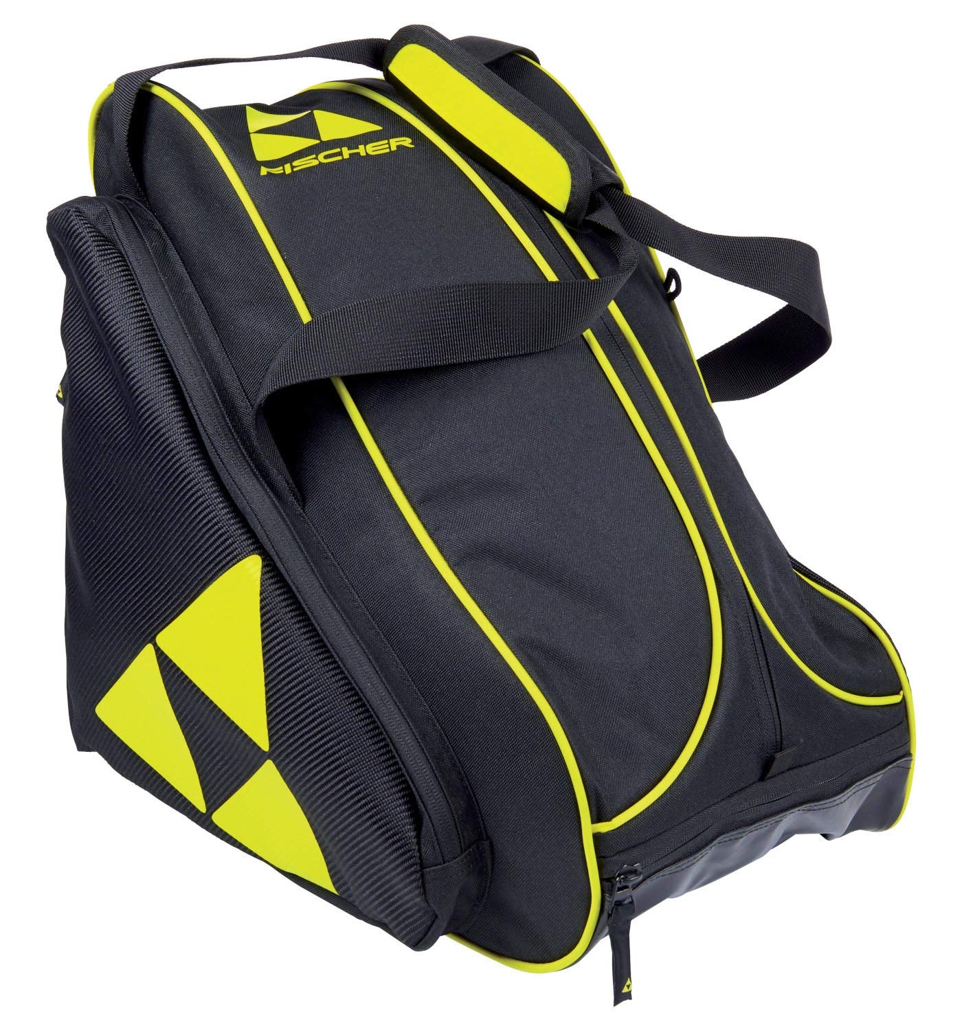 FISCHER Unisex – Adults, Black/Yellow Alpine Race Ski Boat Bag, One Size