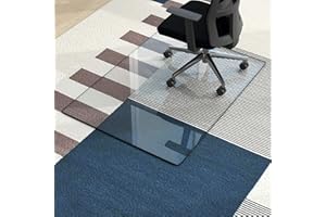 NeuType Glass Chair Mat, Tempered Glass Office Chair Mat for Carpet or Hardwood Floor - Effortless Rolling, Easy to Clean, Best for Your Home or Office Floor (36" x 46" x 1/4", Transparent)