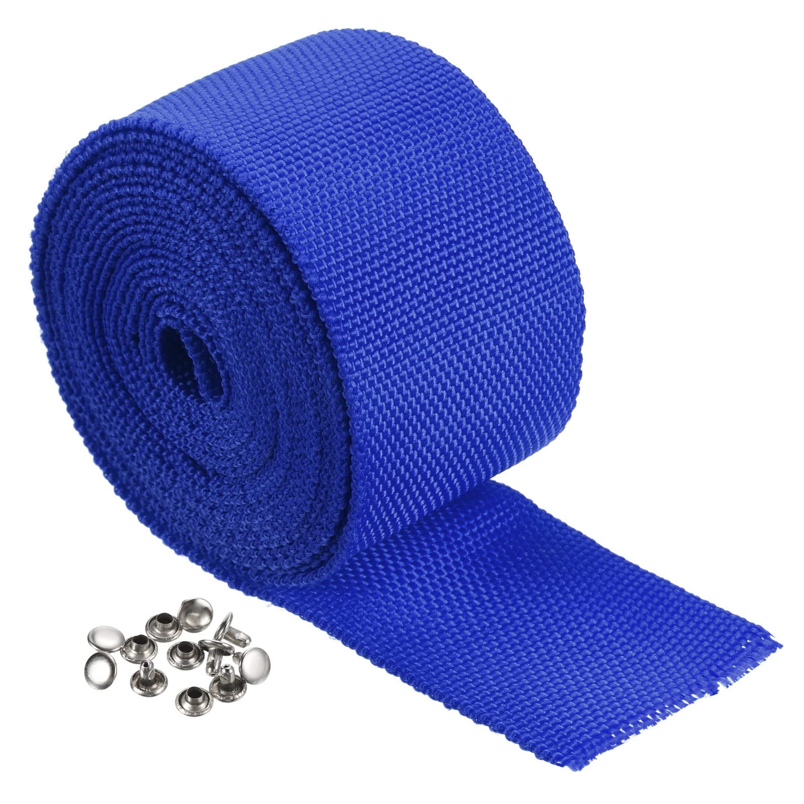 PATIKIL Winch Rope Protector 3m/9.84ft, Polyester Protective Sleeve with Buckle Universal for 4.5cm/1.77in Width Cable Line, Blue