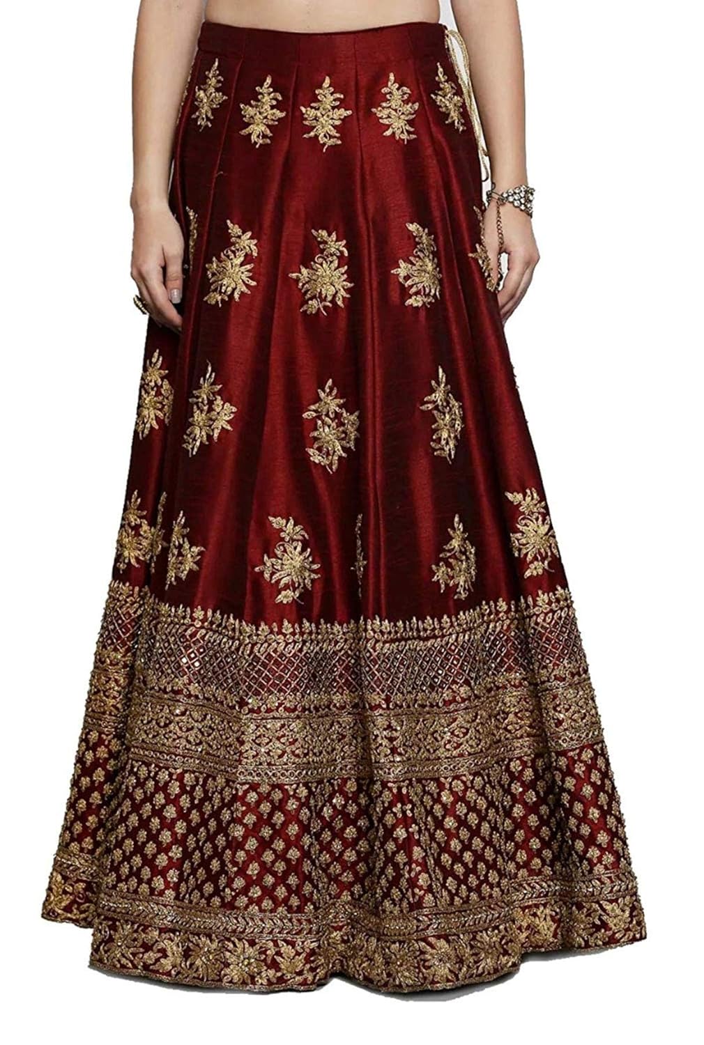 jeet fashion embroidered lehenga choli (red)