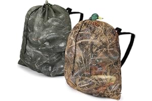 VicBre 2 Pack Mesh Decoy Bags with Shoulder Strap,Duck Decoys Backpack, Hunting Bag for Duck Goose Turkey Waterfowl Storage G