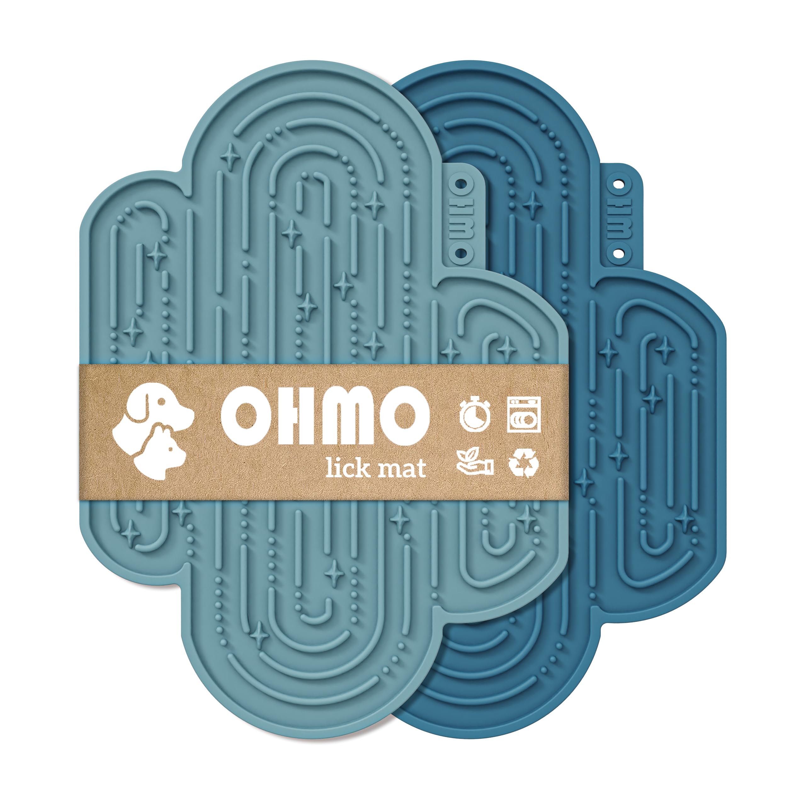 Photo 1 of OHMO-Cactus Lick Mat for Dogs and Cats(2 Pack) Easy to Clean Pet Slow Feeder with Suction Cups, Licking Pad for Anxiety Relief and Boredom Reduction