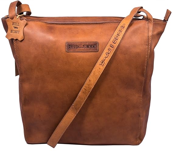 Hill Burry Damen Shopper | aus weichem hochwertigem Leder Bag Beutel | Umhängetaschen Schulterbeutel - Abendtasche | Handtasc