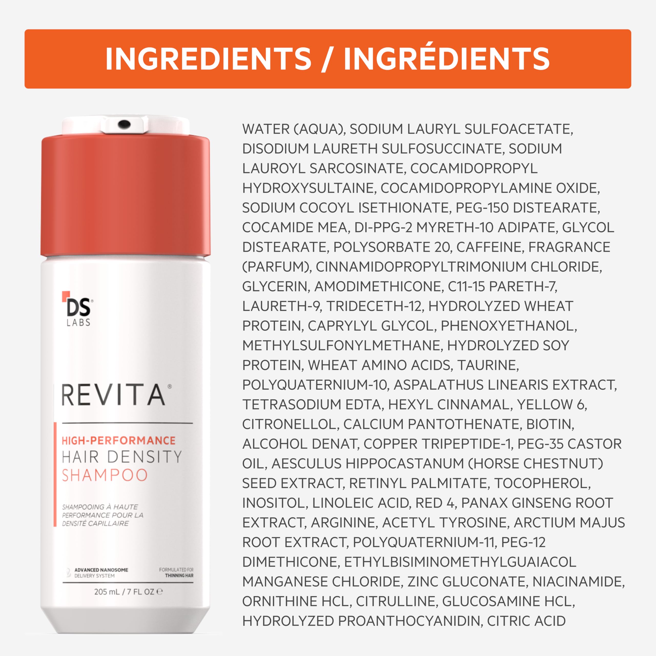 DS Labs Revita Shampoo, 205mL - Thickening Appearance, Scalp First Cleanse, Fuller Looking, Volumized Hair, Lightweight Hydration, Sulfate & Silicone Free, Color Safe, For Men & Women