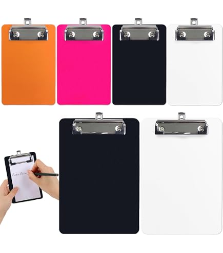 4-Pack Plastic Clipboards, Assorted Colors Clipoard With Low Profile Clip Clip Boards For Students Teachers Doctors Nurses 12 3 X 8 8 Inch