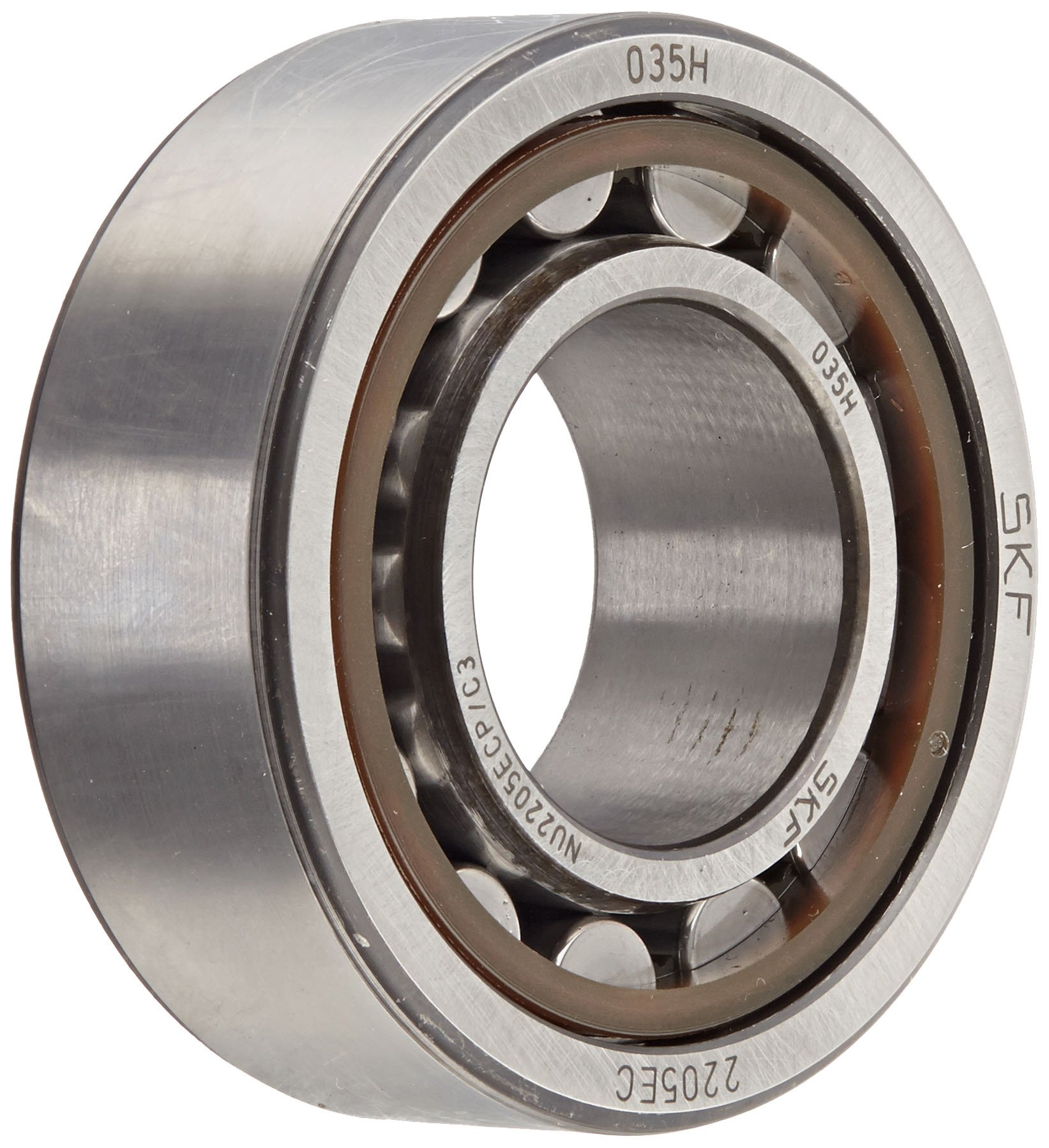 SKF Cylindrical Radial Roller Bearing, 100 ID, Bearing steel