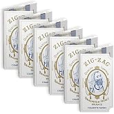 ZIG-ZAG Rolling Papers - Original White 70 mm Paper - Natural Gum Arabic - Thin Glue Sealing Line - 6 Booklets with 32 Papers per Booklet,32 Count (Pack of 6)