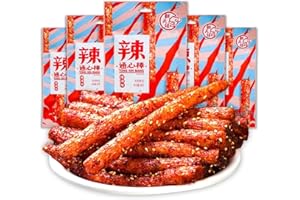 TXDYNLLK Latiao Spicy Strips 5 Packs Latiao Spicy Gluten Classic Chinese Special Snack Food, Vegan, 辣条, 大面筋, 68g/2.39 Ounces per Pack (Pack of 5)