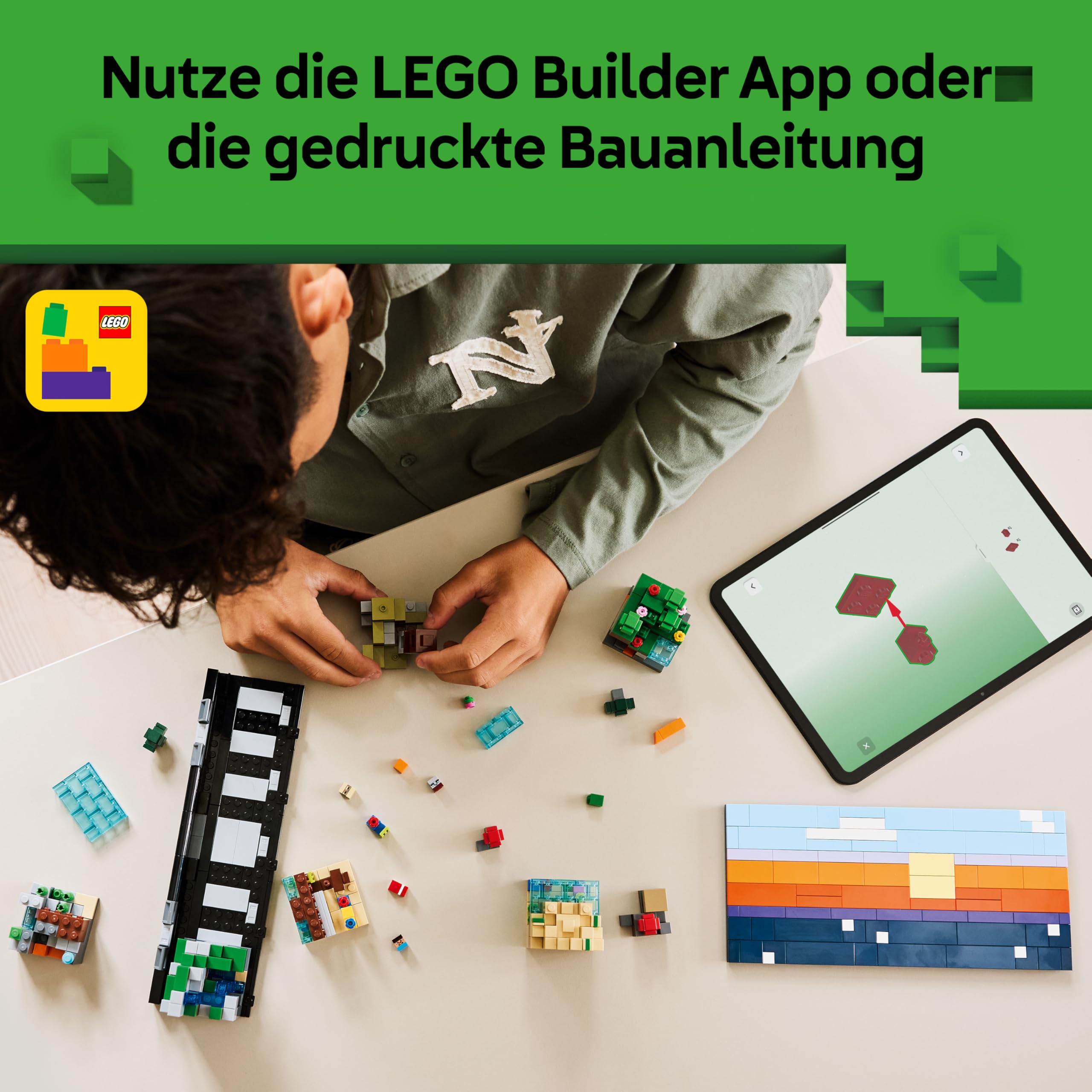 LEGO Minecraft Mini-Biome - DIY Deko Set - 3D Puzzle mit 5 Mikrofiguren - Kreatives Spielset zum Bauen und Sammeln - Gamer Geschenk für Jungen, Mädchen und Teenager ab 12 Jahren - 21589 7