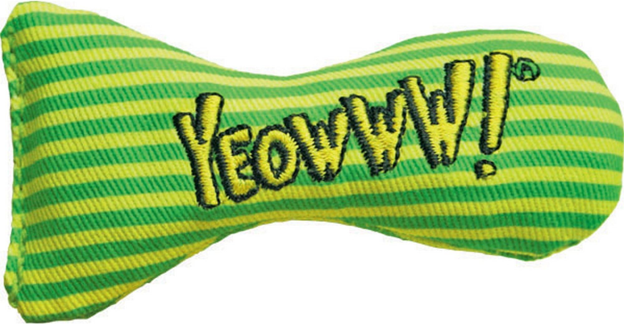 Yeowww Stinkies Catnip Dots Cat Toy (3in) (Green/Yellow)