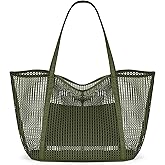 KALIDI FANCY FOREST Beach Mesh Tote Bag, Womens Shoulder handbag MAX 27L Grocery Bag
