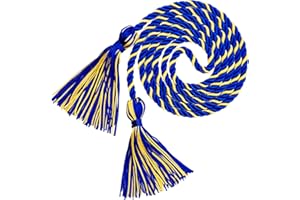 AOUETNAY Graduation Honor Cords Royal Blue and Gold Graduation Cords, 67" Long for Graduation Students