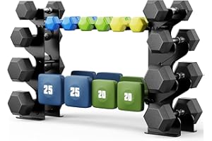 NIFFGAFF 4-Tier Dumbbell Rack Stand for Home Gym: Rack Only Holder for Dumbbells, Free Weights, 400LB Capacity Heavy-Duty Compact Storage Organizer