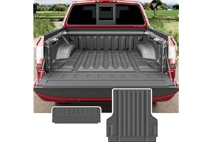 xipoqix Truck Mat Tailgate Mat Compatible with 2022-2026 Nissan Frontier TPE Truck Liner Replacement for 2022 2023 2024 2025 2026 Nissan Frontier Accessories (Strip Style Tailgate Mat+Truck Mat)