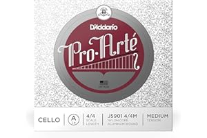 D'Addario Pro-Arte Cello Single A String, 4/4 Scale, Medium Tension