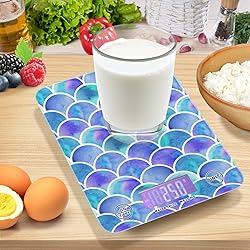 Colorful Mermaid Food Scale Waterproof Digital