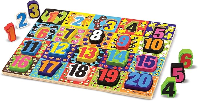 Melissa & Doug 3832 Jumbo Numbers Wooden Chunky Puzzle
