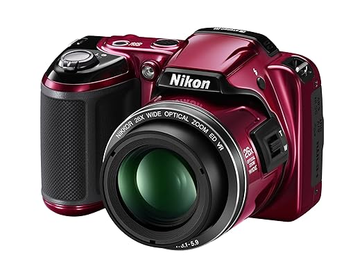 Nikon Coolpix L810 Digitalkamera (16 Megapixel, 26-Fach Opt. Zoom, 7,5 cm (3 Zoll) Display, bildstabilisiert) rot