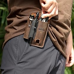 Topstache Leather Multitool Sheath with Belt Clip