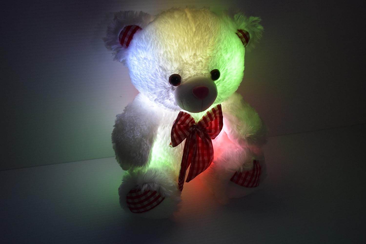 Led Light Up Bow Tie Teddy Bear Pillow Pet Cashmere Cotton