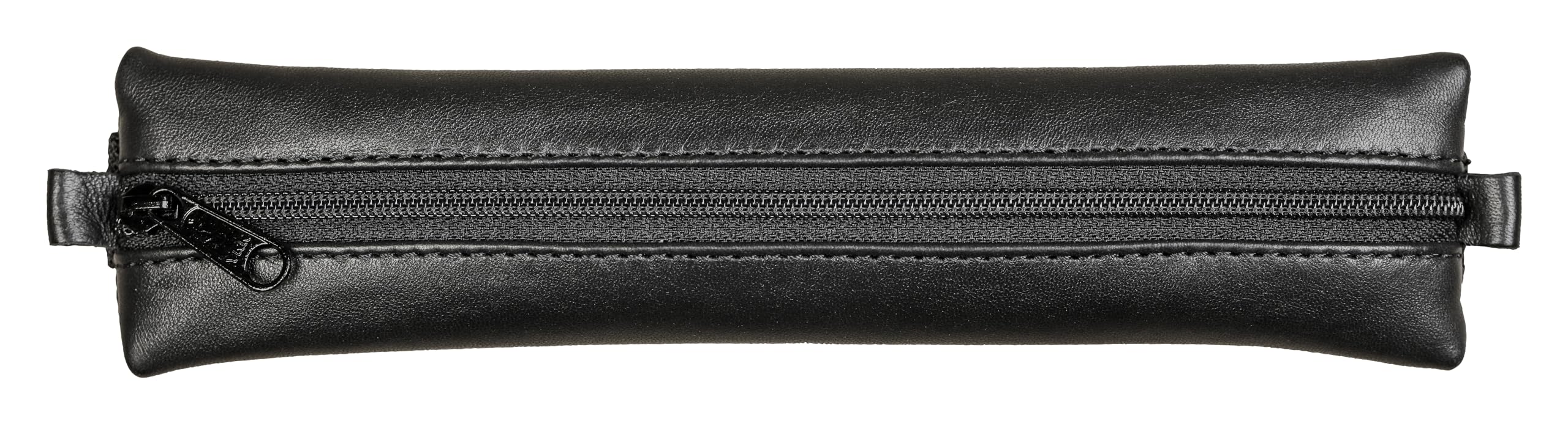 Clairefontaine 77037C - Age Bag Collection - One Flat Pencil Case in Genuine Black Lambskin Leather - Dimensions: 20 cm x 4.5 cm - Elastic to fit notebooks