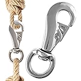 IMPRESA Hammock Chair Swivel Hook - 500 lb Weight Limit, Silver Iron - Heavy Duty Swivel Snap Hook - 360° Rotation & Rotary Hammock Hanger - Rust-Resistant Iron Finish & Mounts for Hanging