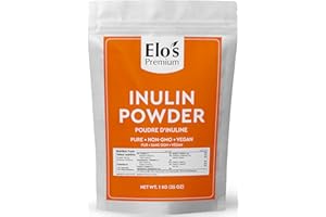 Organic Inulin Powder (1kg) by Elo's Premium| 100% Food Grade Inulin Powder | Packaged in Canada| Used As A Source Of Fibre |