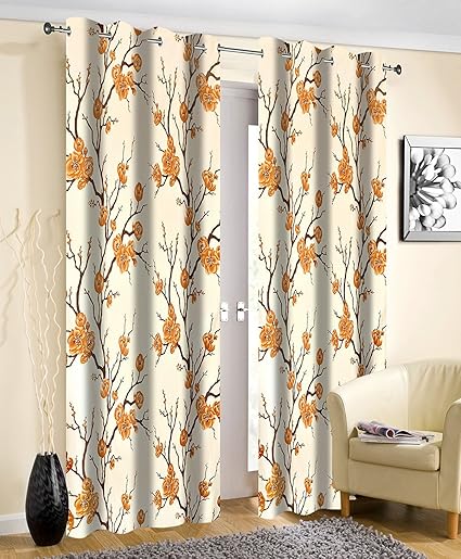 Curtains - Premium Curtains for Window 2 Pc (Two) Size 4 Feet x 5 Feet by Weave Well