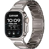 CARVUR Titanium Watch Band T30 - For Apple Watch ULTRA 3 / ULTRA 2 / ULTRA (49mm) - Grade 2 Titanium - DLC Scratch Resistant - Secure Magnetic Clasp - Premium Color Match - Adjustable Apple Watch Band
