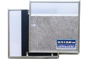 MADHUT BP57 Stove Hood Vent Filter for 43000 Series Br-oan Range Hood Filters with Light Lens 11 3/8" x 11 3/4" The Kitchen Exhaust Carbon Fan filter It's fit for Nut-one Grease Filter Replacement(1-Pack)