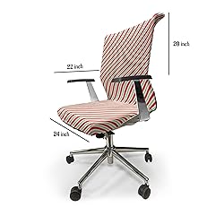 Ambesonne Candy Cane Office Chair Cover, Bicolor