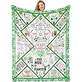 Plant Lover Gifts for Women, Gardening Gifts for Women, Flannel Soft Blanket Decor, Plant Lady Mom Gift Ideas, Gardener Gift for Birthday Mothers Day Christmas - 50x60 inches