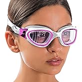 AqtivAqua Swimming Goggles, DX Wide View Swim Goggles for Adult Men Women, Anti Fog No Leaking